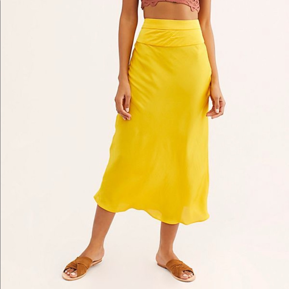 Free people Normani bias skirt